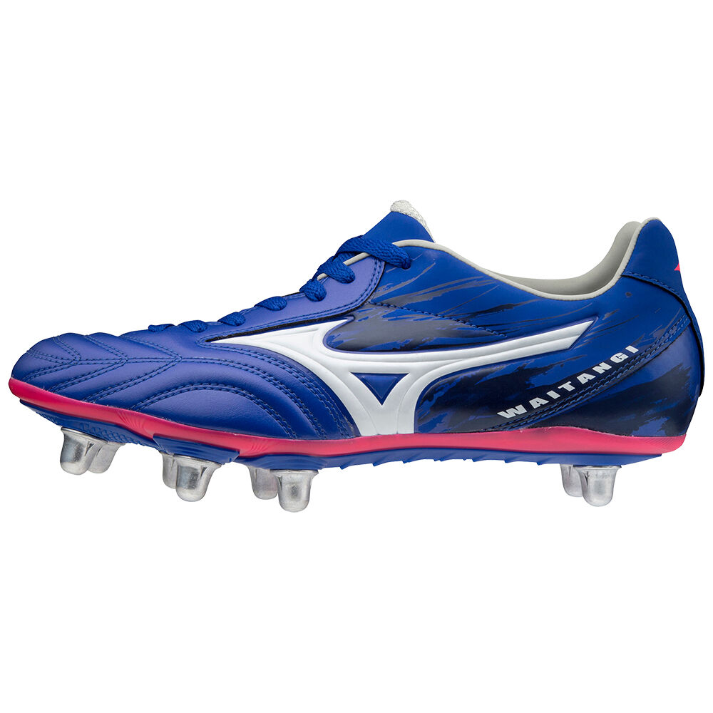 Zapatos de Rugby  Mizuno Waitangi PS Hombre Azules/Blancas Outlet OIMN-16095